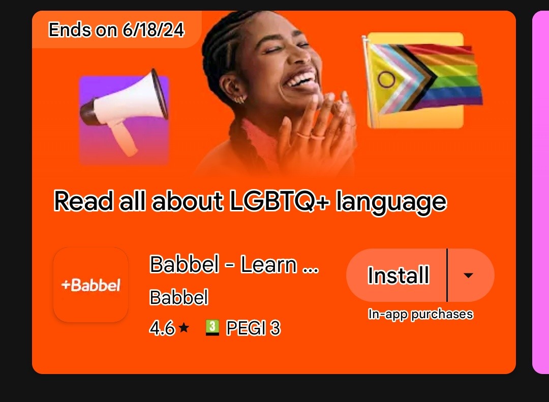 An add for Babbel to 