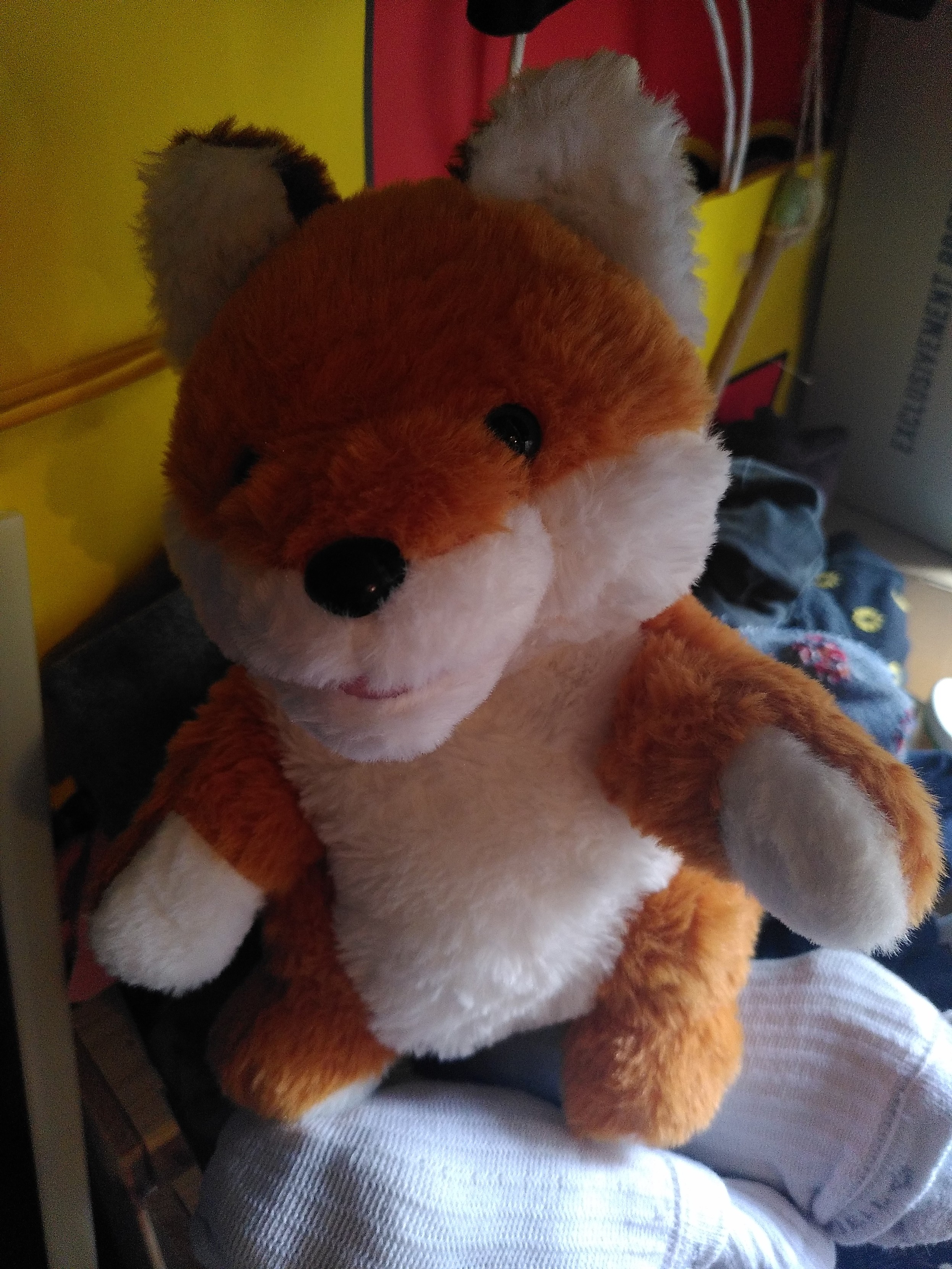 A fox hand puppet