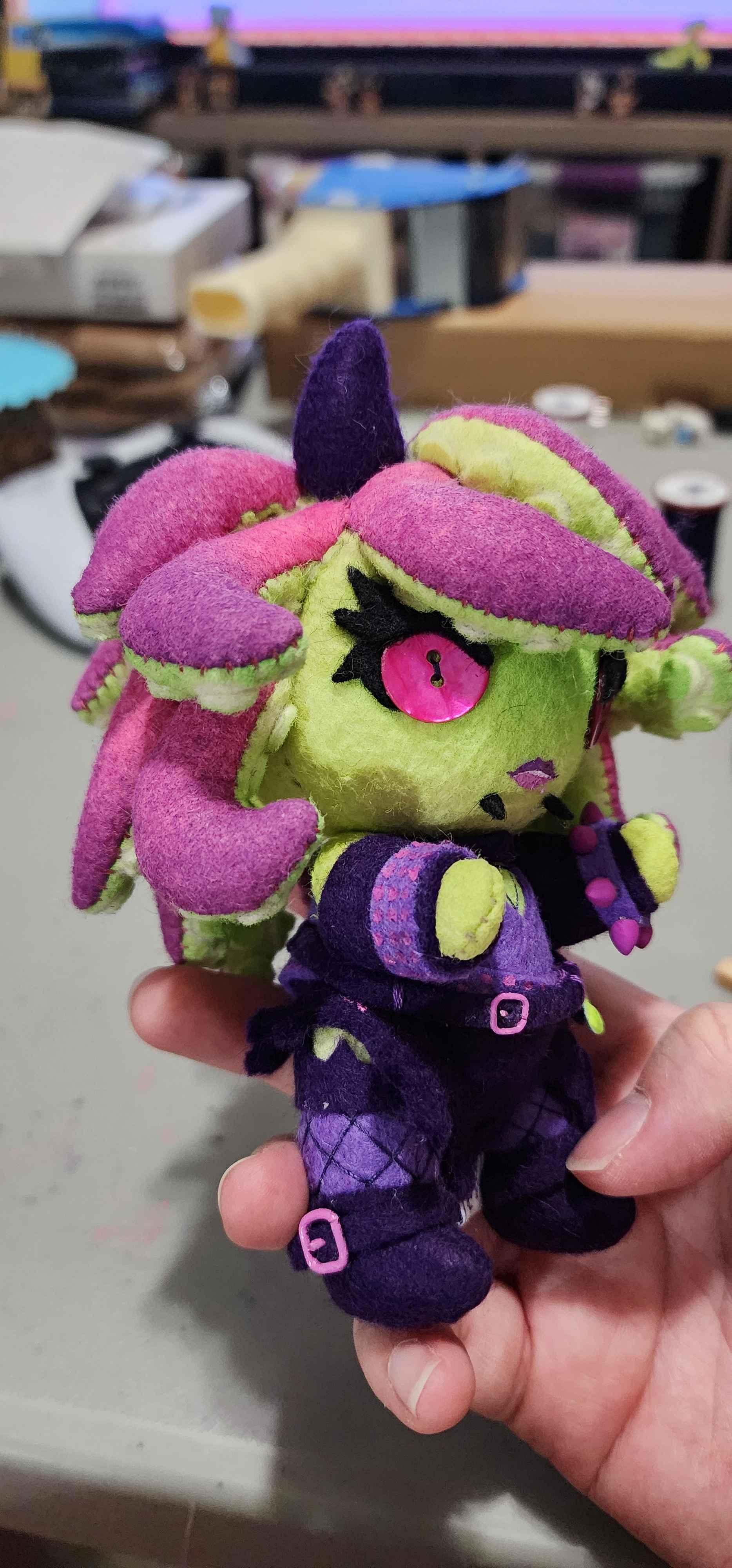 A plushie of my OC toxic waste