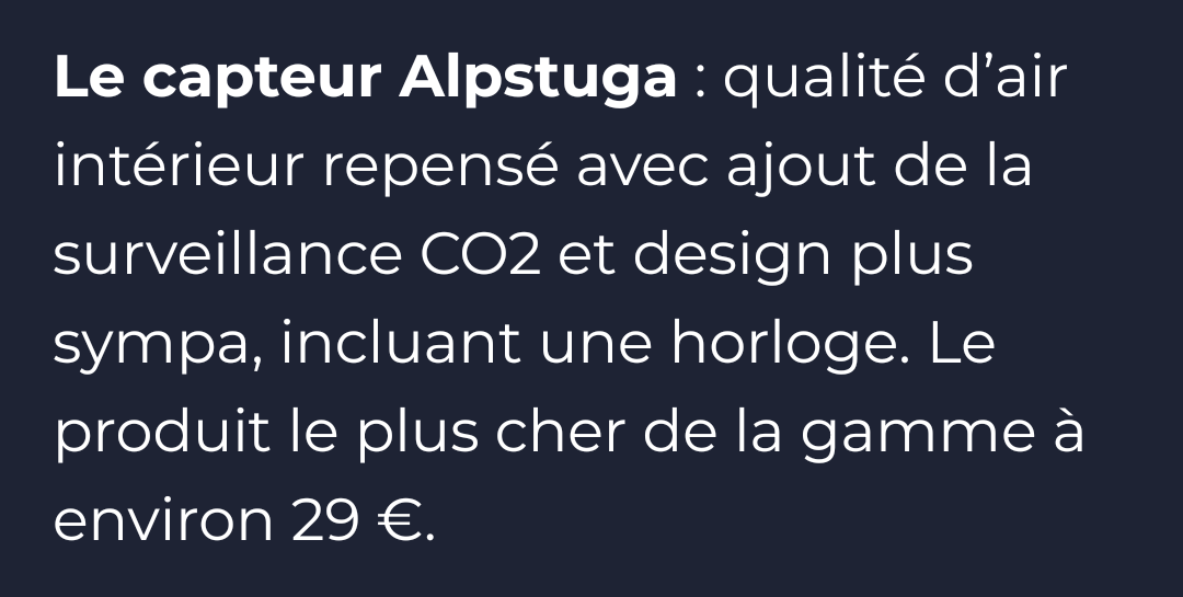 Capture d'ecran d'un paragraphe d'un article frandroid sur les nouveaux produits connecté ikea: 